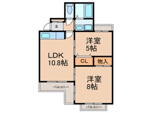 カーサラフィネの物件間取画像